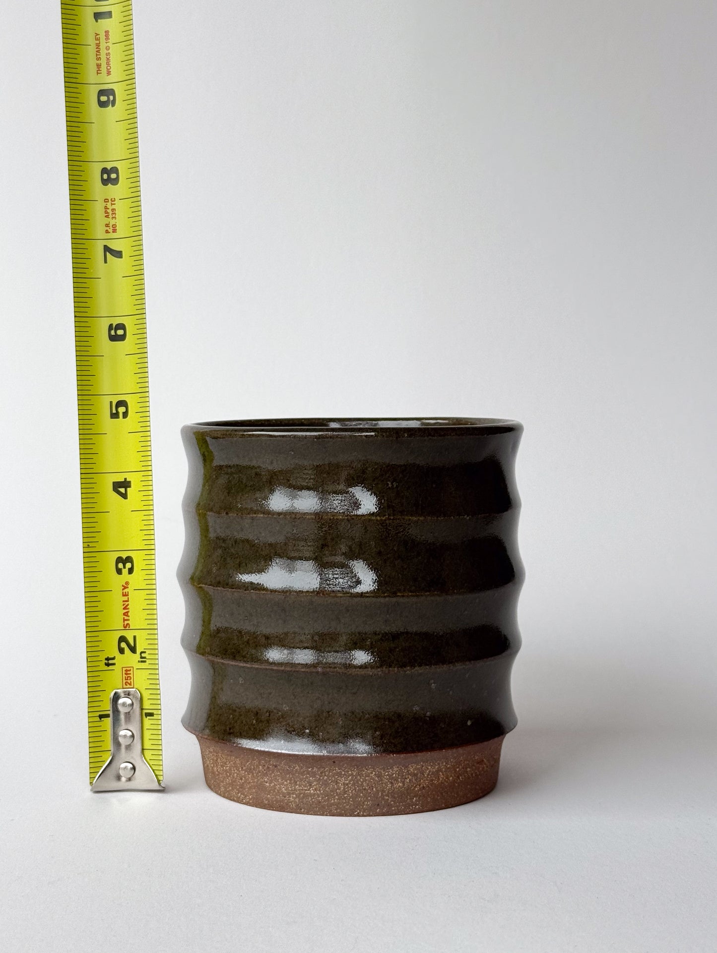 Moss green ripple container