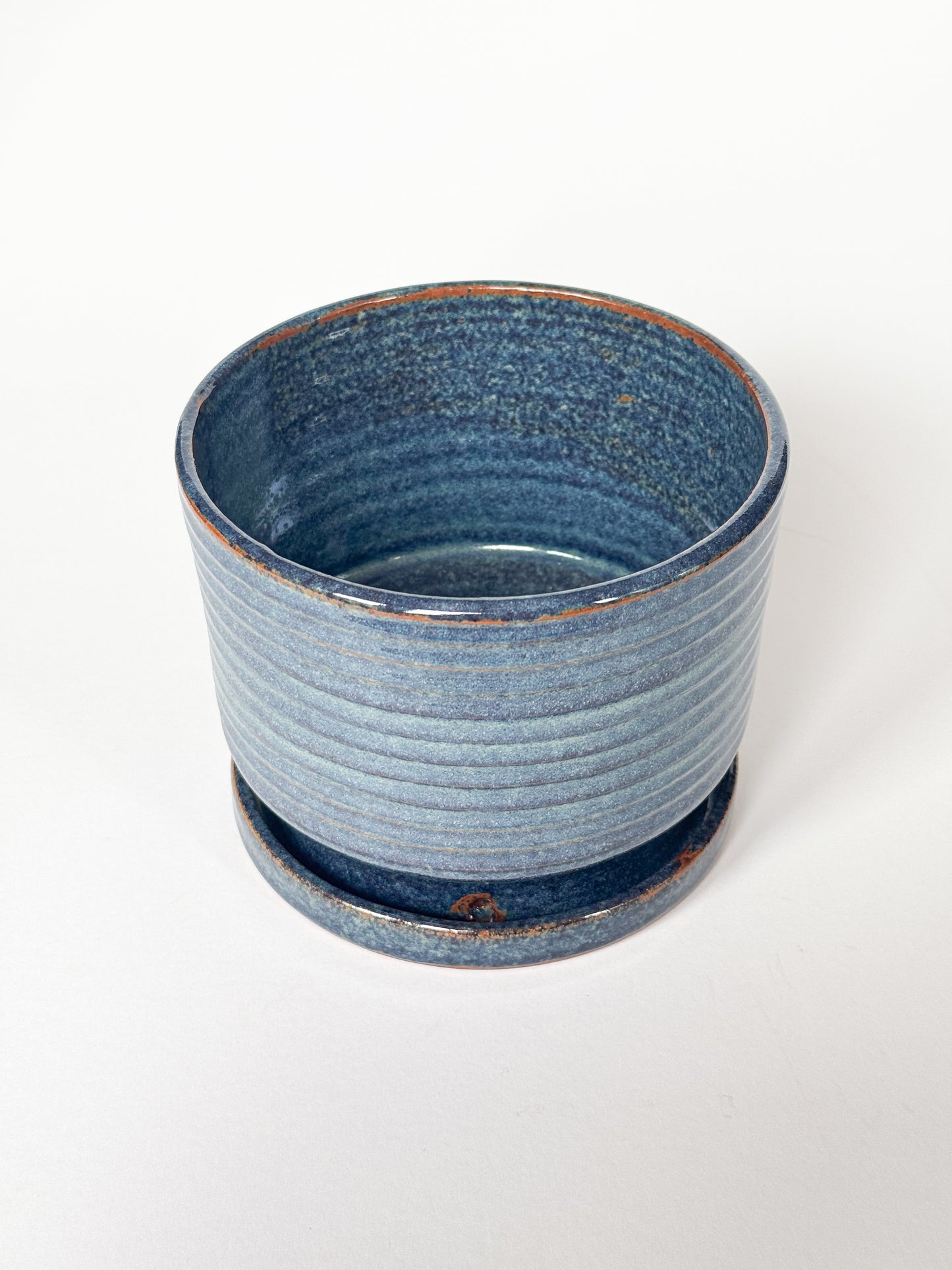 Blue Speckle Planter