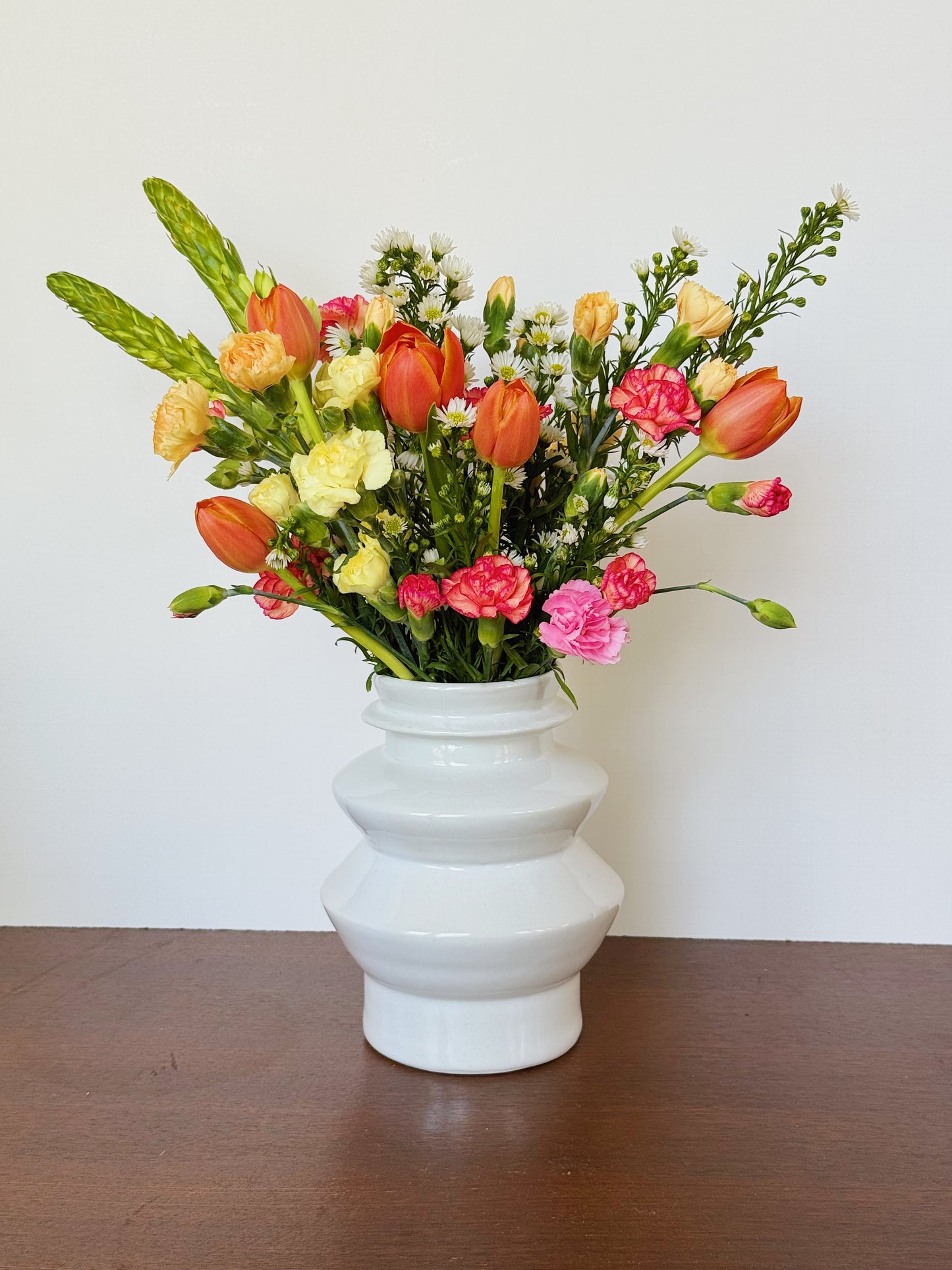 White Angled Vase