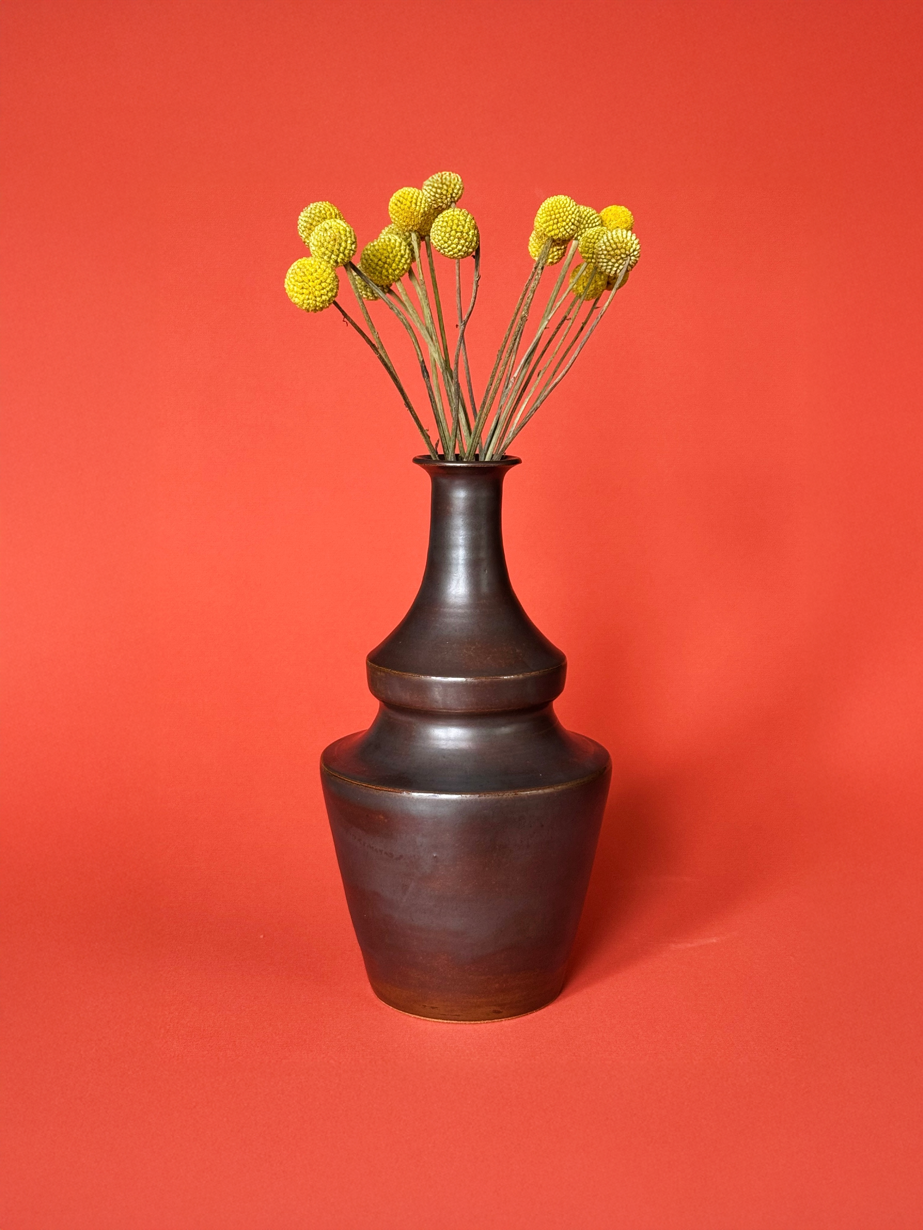 Dark Brown Bottle Vase
