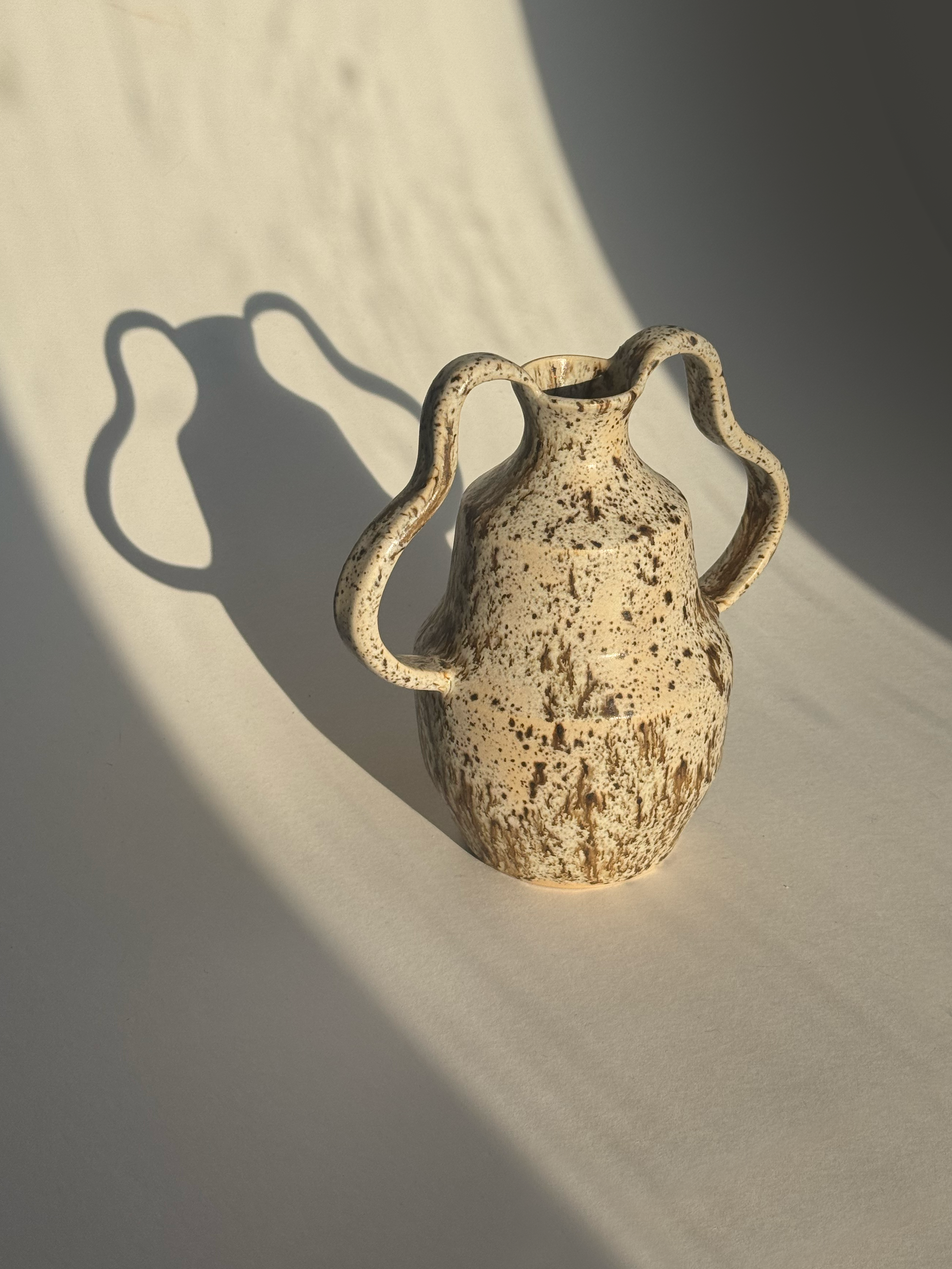 Speckled Handled Vase