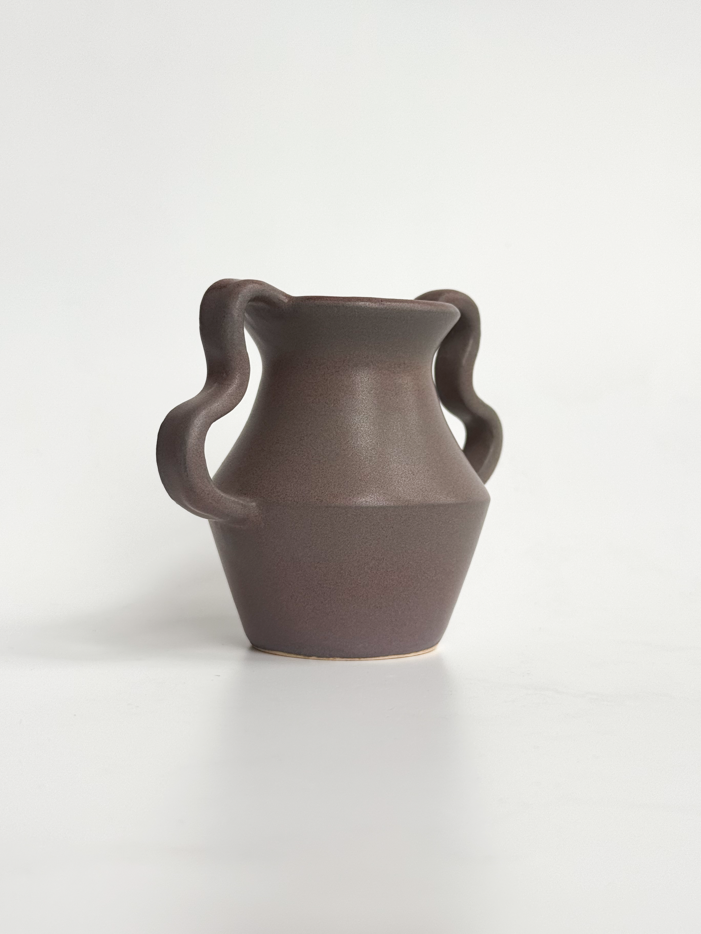 Grey Handled Mini Vase