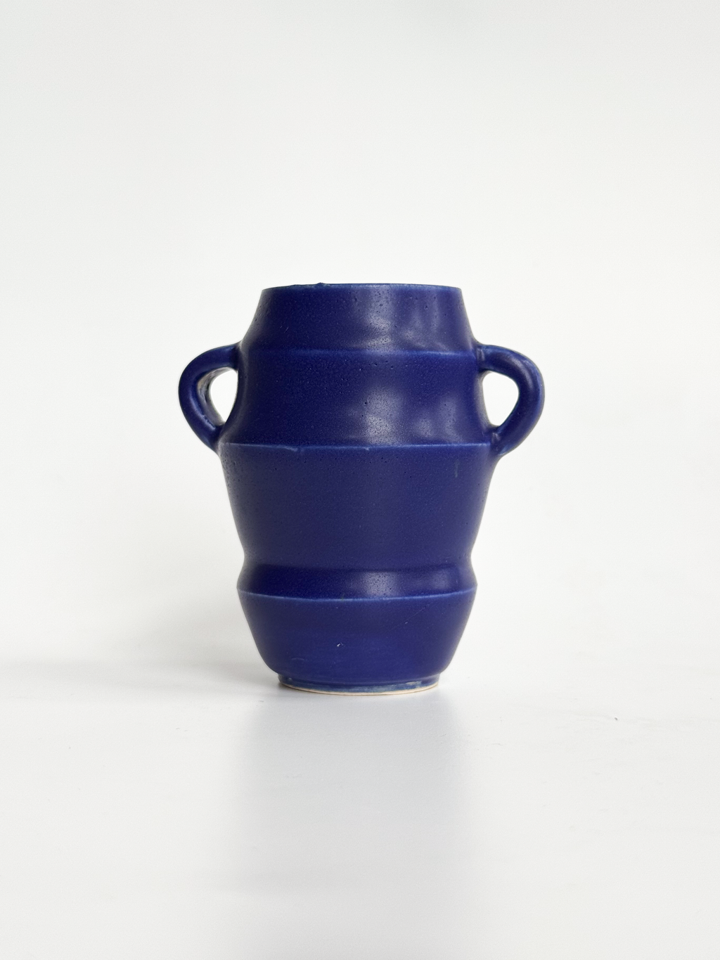 Dark Blue Handled Mini Vase