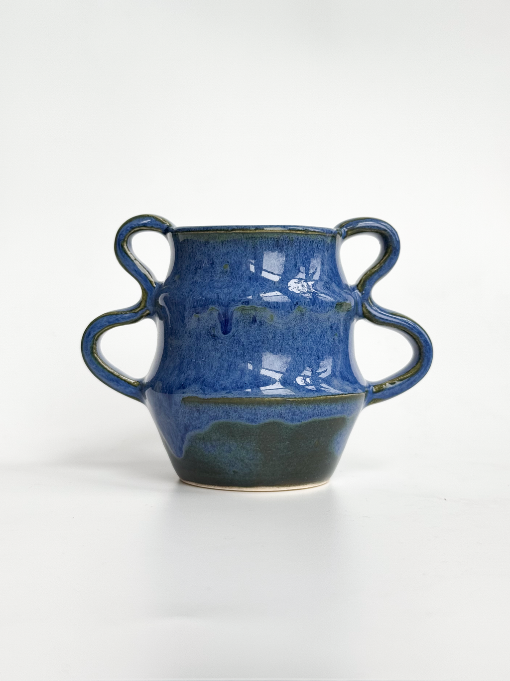 Blue Handled Mini Vase