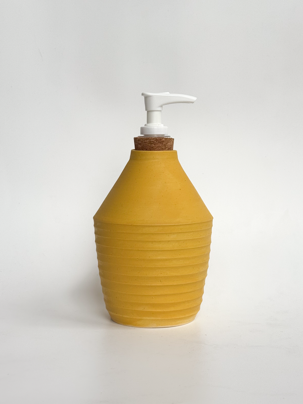 Yellow Ripple Soap Dispenser