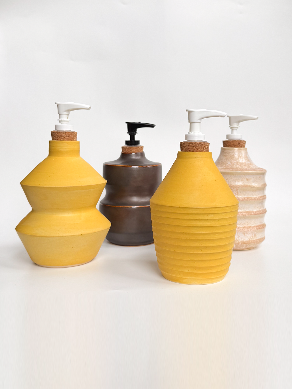 Yellow Ripple Soap Dispenser