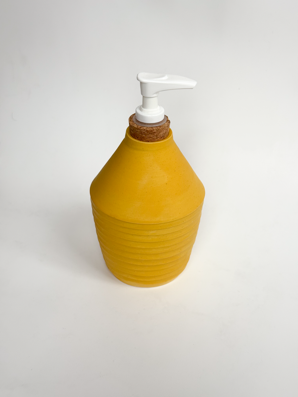 Yellow Ripple Soap Dispenser