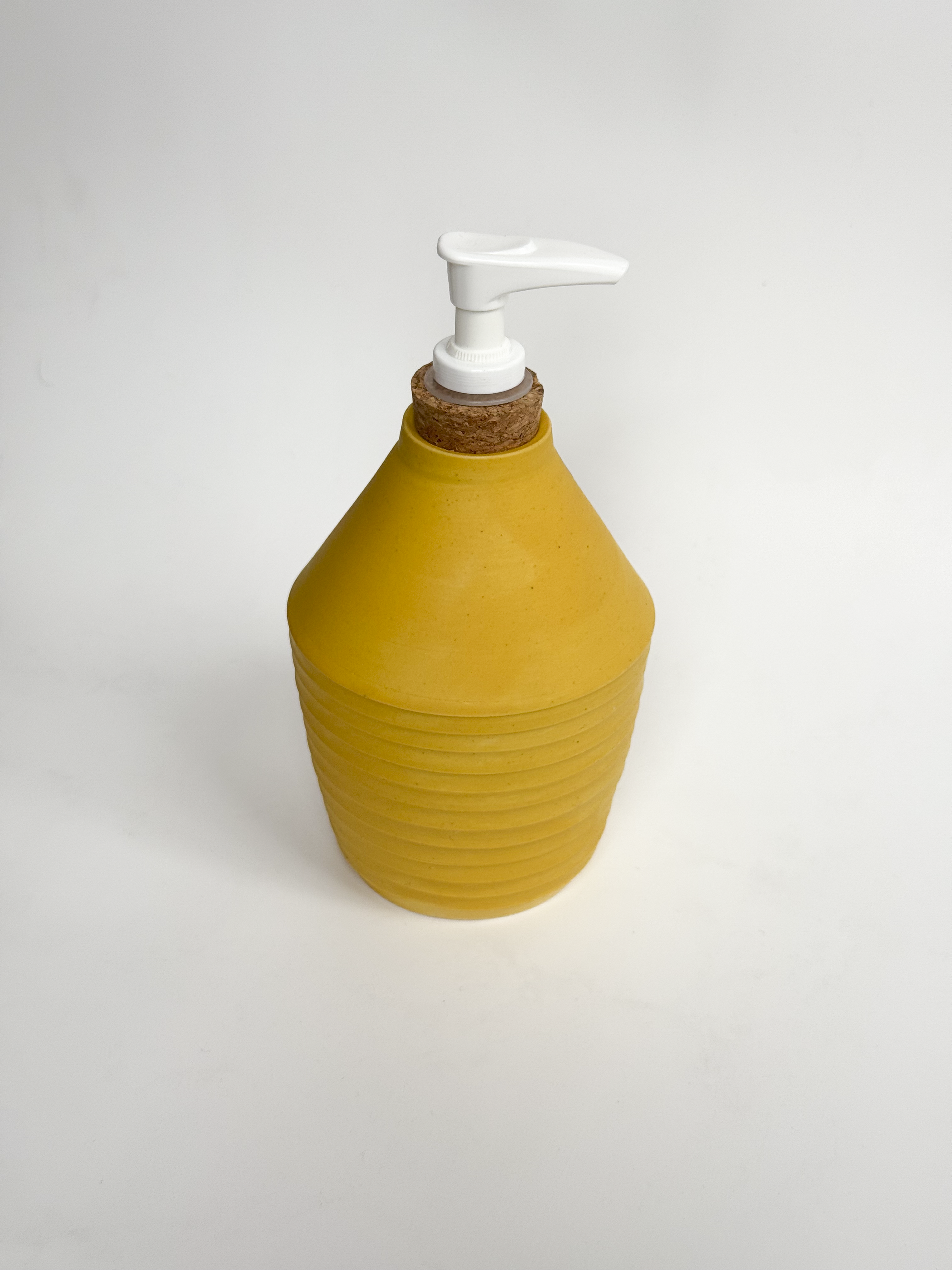 Yellow Ripple Soap Dispenser