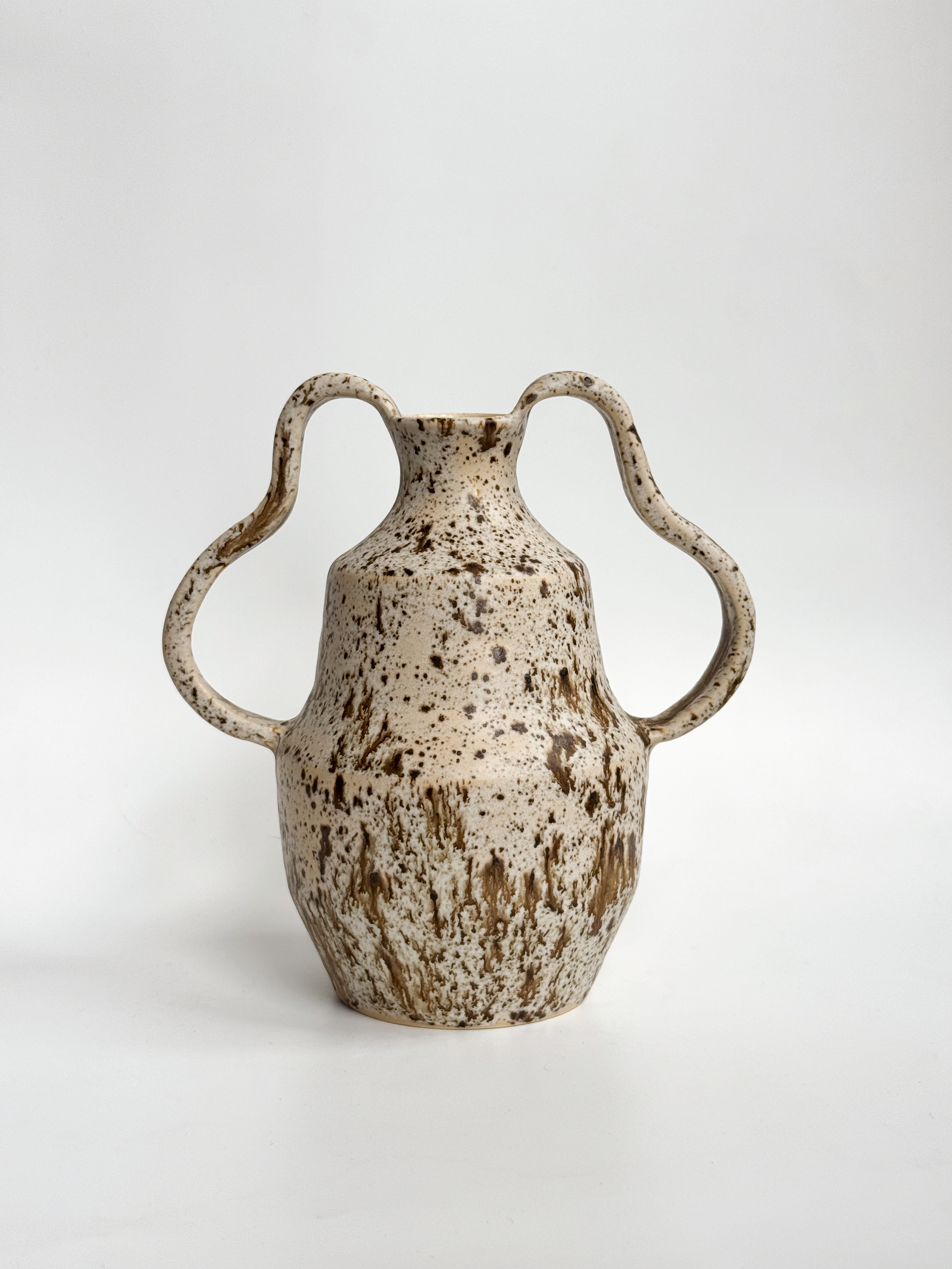 Speckled Handled Vase