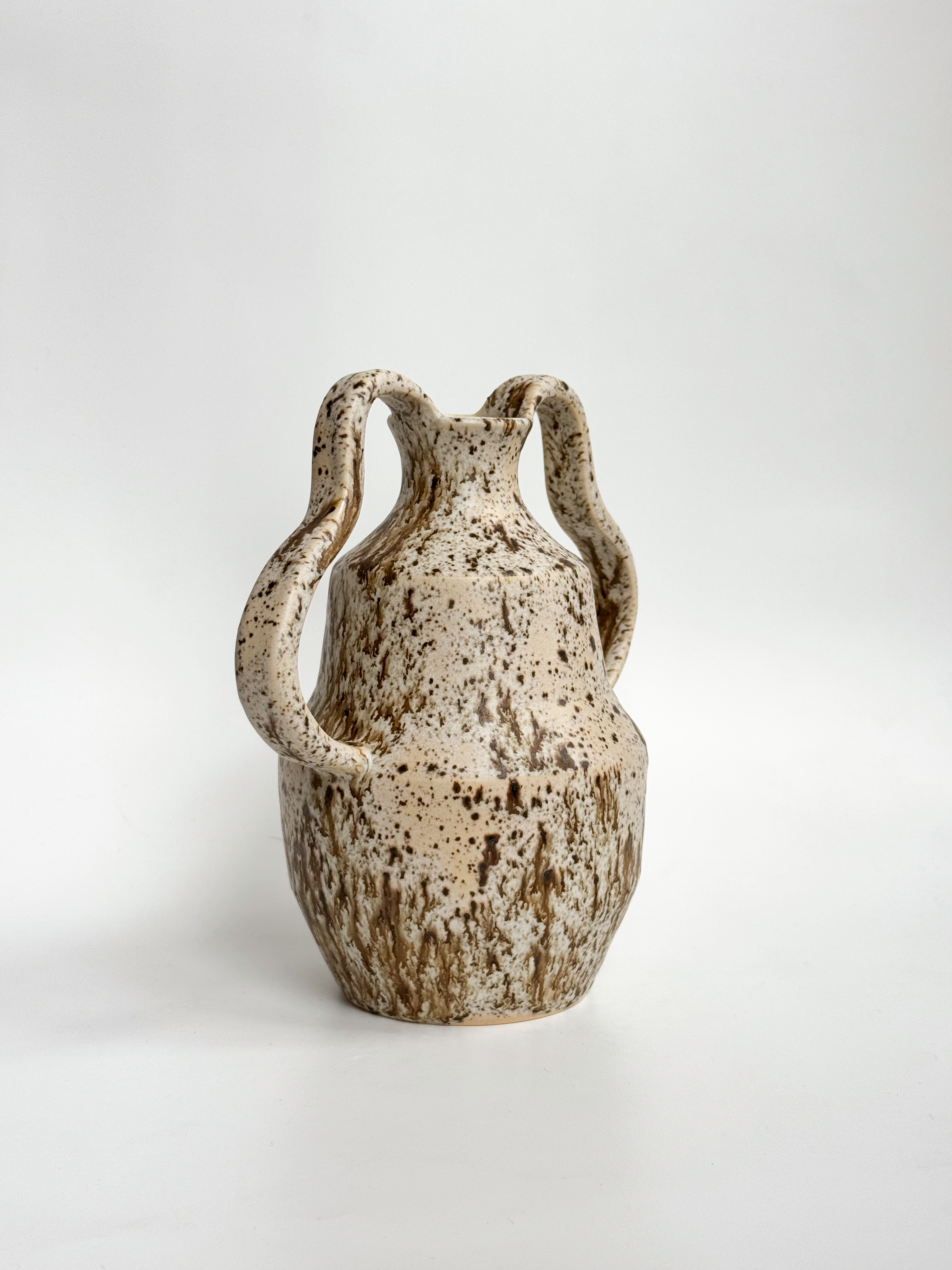 Speckled Handled Vase