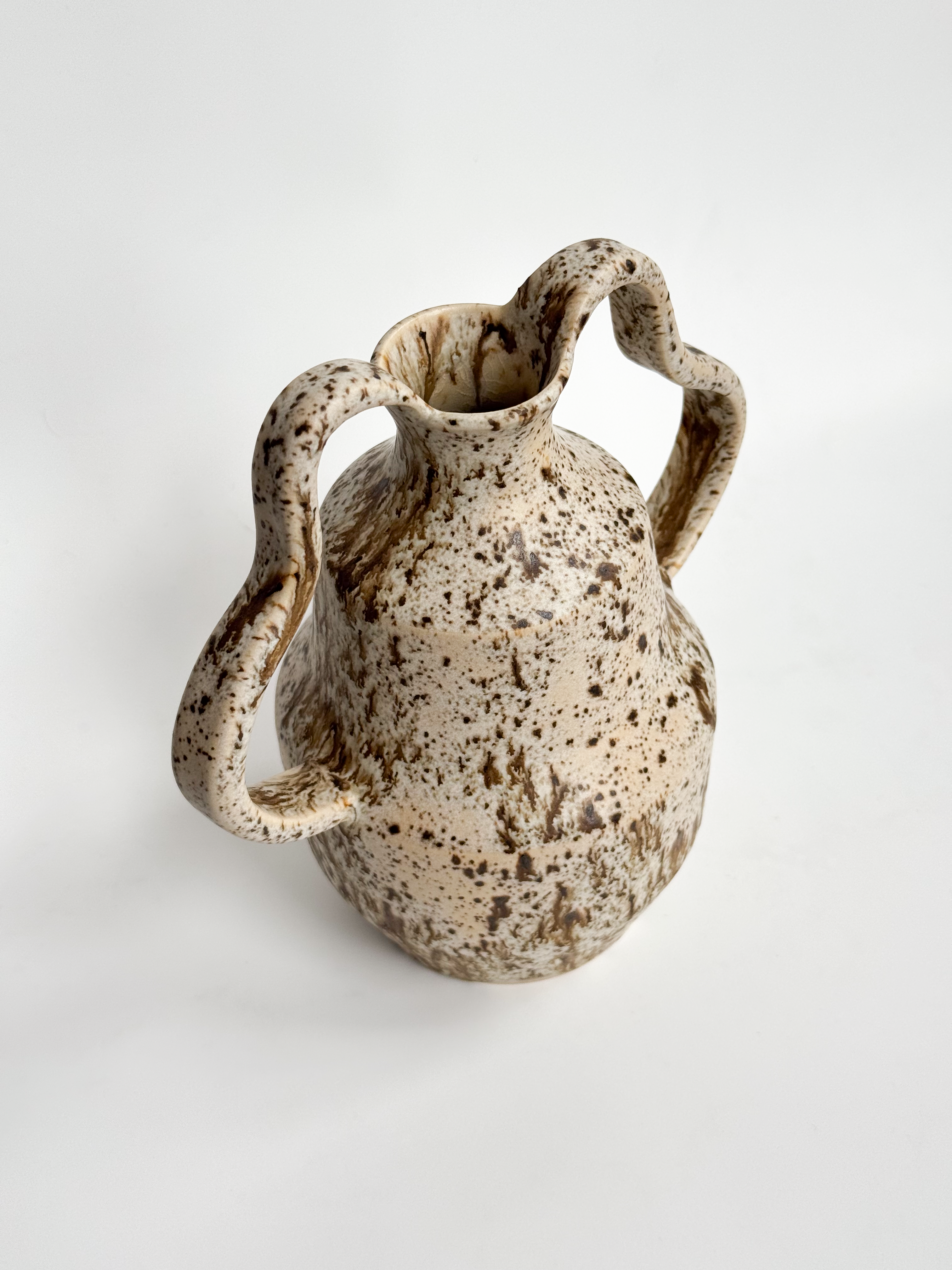 Speckled Handled Vase