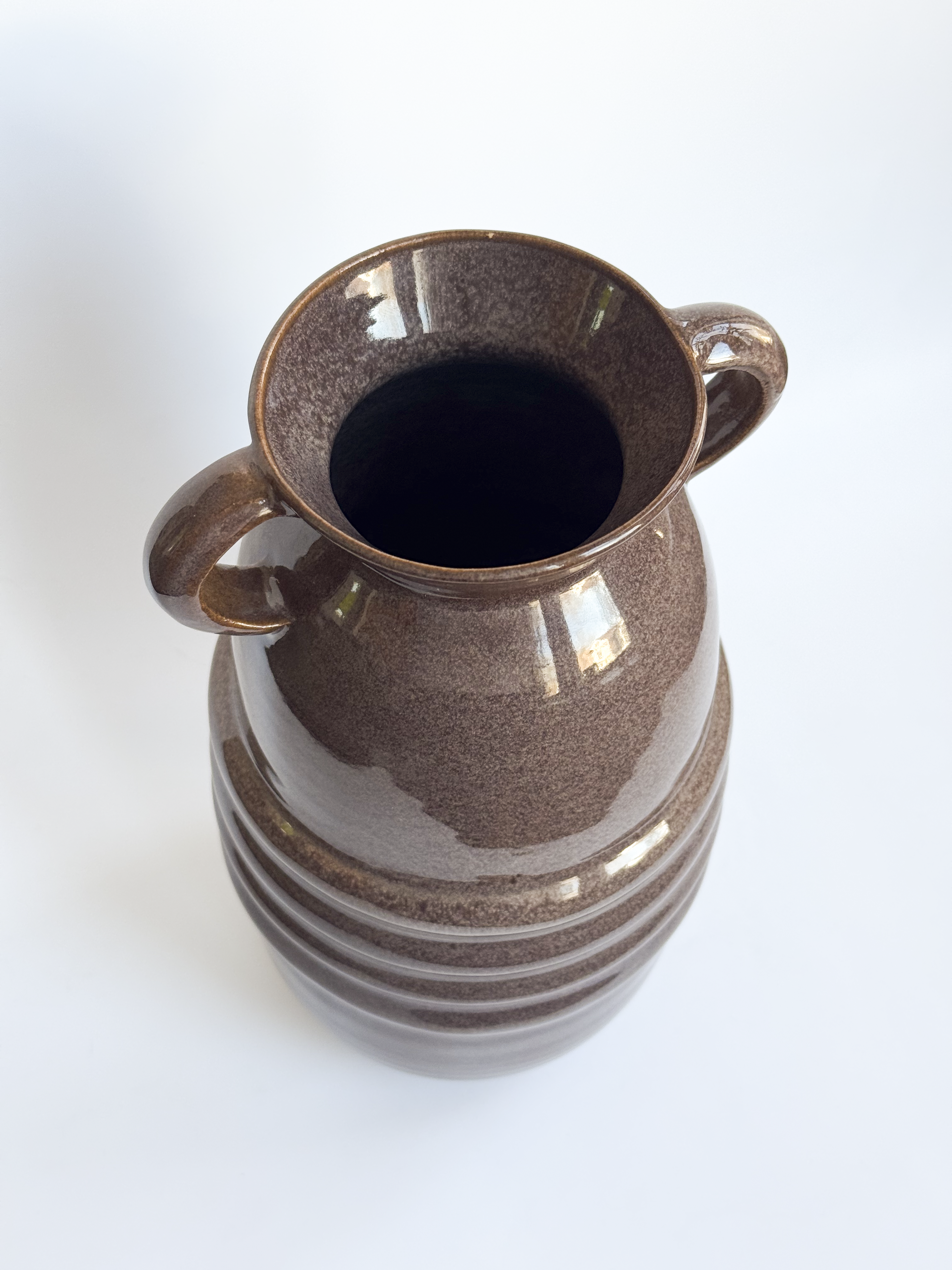Brown Tall Ripple Vase