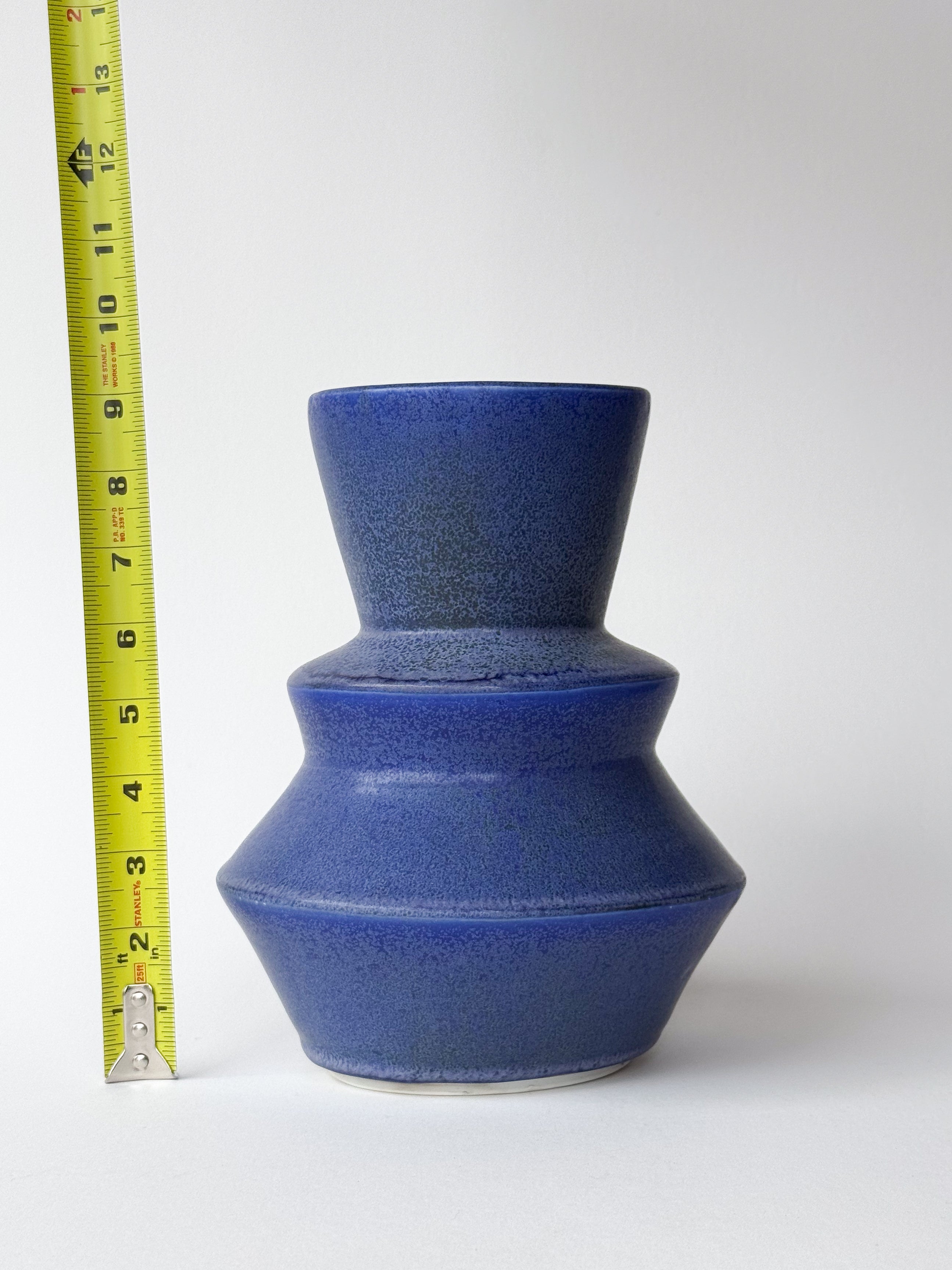 Blue Geometric Vase