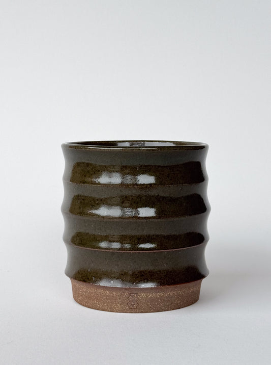 Moss green ripple container