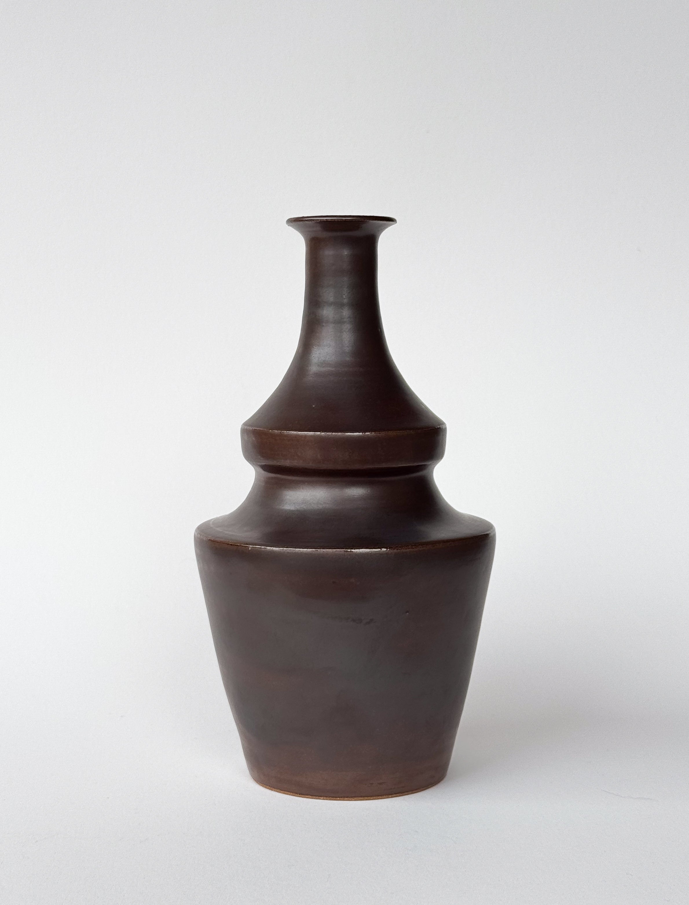 Dark Brown Bottle Vase