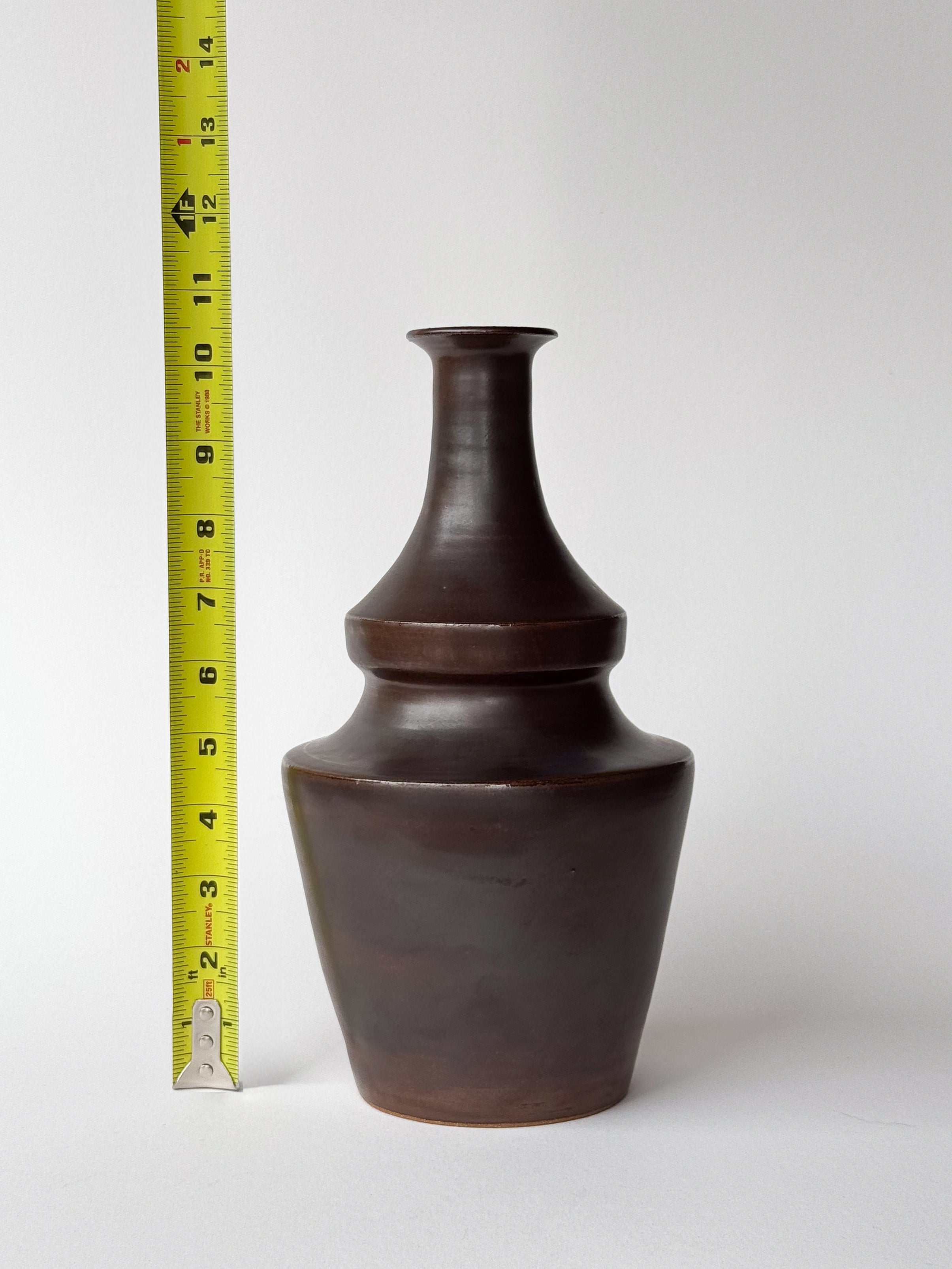 Dark Brown Bottle Vase