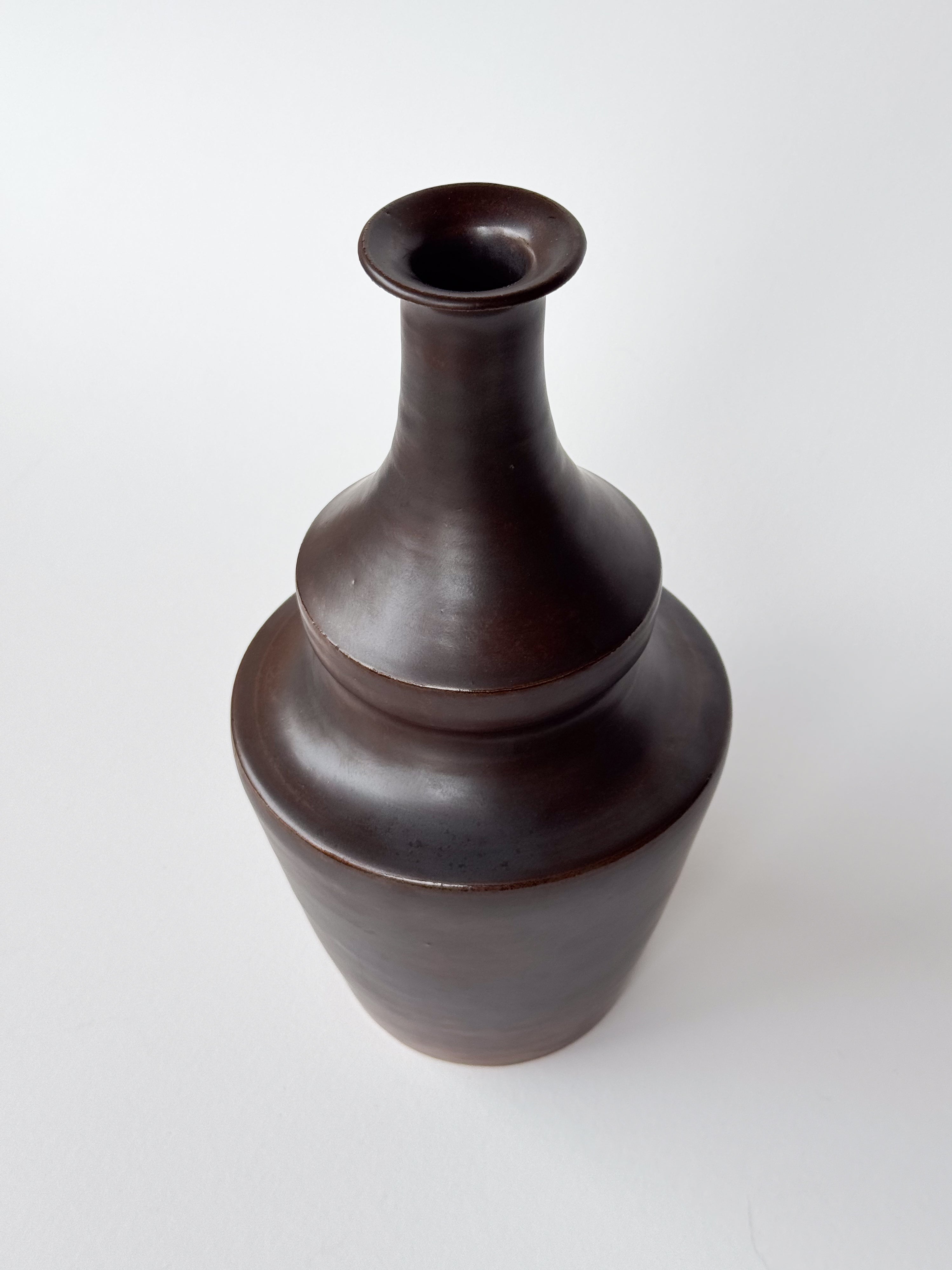 Dark Brown Bottle Vase