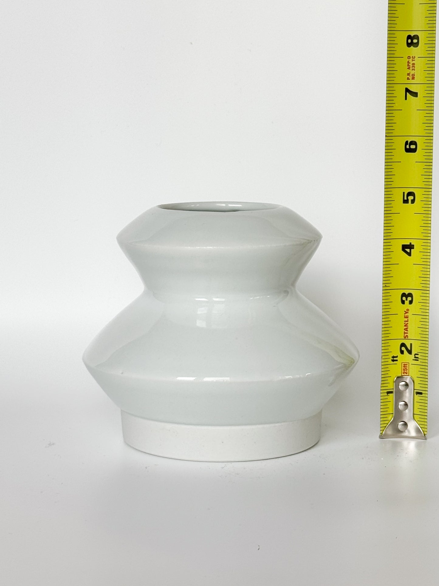 White Angle Stack Vase